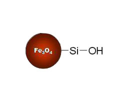 Silanol-Functionalized Magnetic Nanoparticles Structure