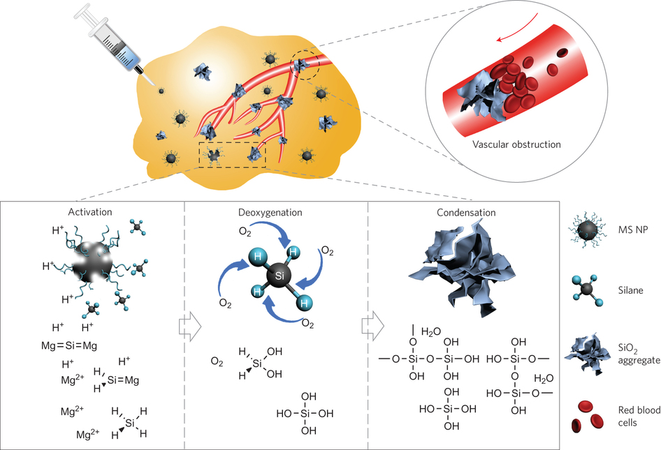 Mg2Si nanoparticles as tumor deoxygenation agent